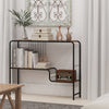2-Tier Console Table with Storage Shelf and Metal Frame