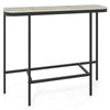 Entryway Table with Faux Marble Top and Metal Frame for Hallway-Grey