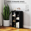 HOMCOM 2-Tier Bookshelf with 5 Compartments - Black