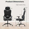 Ergonomic Office Chair with Headrest High Back Desk Chair-Black