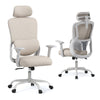 Ergonomic Office Chair with Headrest High Back Desk Chair-White