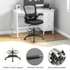 High Back Mesh Office Chair with Flip-up Armrests and Footrest Ring-Black