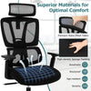 Ergonomic Mesh Office Chair with N Type Lumbar Support-Black