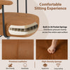 Ergonomic Office Chair with Adjustable Headrest and Spring Cushion Seat-Brown