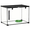 PawHut Glass Reptile Terrarium Insect Breeding Tank Vivarium Habitats with Thermometer for Lizards, Horned Frogs, Snakes, Spiders - Large 50 x 30 x 35cm