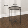 Outsunny Steel Removable Tray Top Garden Table - Black