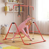 Expandable Gymnastic Bar for Kids 4-Level Height Adjustable Gymnastic Bar-Red