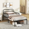 Extendable Daybed to Single Size Bed with Trundle for Adults and Guests-Black