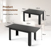 Extendable Dining Table with Adjustable Tabletop-Black