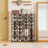 Extra Wide Wooden Vertical Shoe Rack with 7 Shelves-Grey