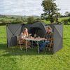 Outsunny Camping Windbreak Pop Up Windbreaker Blocker with Ropes Pegs for Beach Caravan Outdoor 480 x 120 cm