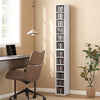 HOMCOM Set of 2 CD Media Display Shelf Unit Tower Rack with Adjustable Shelves, White
