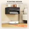 HOMCOM Floating Bedside Tables Set of 2, Wall Mounted Nightstand, High Gloss Black