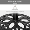 Outsunny 11.5 kg Cast Metal Round Patio Umbrella Base Stand, Umbrella Holder for Outdoor, Patio, Garden, Black