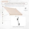 Outsunny 3x1.5m Adjustable Outdoor Aluminium Frame Awning Beige