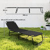 Outsunny Foldable Sun Lounger with 5-Position Adjustable Backrest, Outdoor Portable Recliner Chaise Lounge Chair with Breathable Mesh Fabric, Black