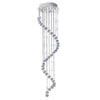HOMCOM Modern Crystal Chandelier Ceiling Light Pendant Lamp Chrome Finish Glass Droplets New, 30 x 120cm
