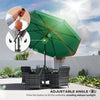 Outsunny 3 m Garden Parasol with Tilt Mechanism & Crank Handle, UPF 30+ Patio Umbrella Outdoor Table Umbrella, Green