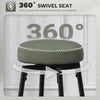 HOMCOM Set of Two Faux Leather Bar Stools - Green/Black