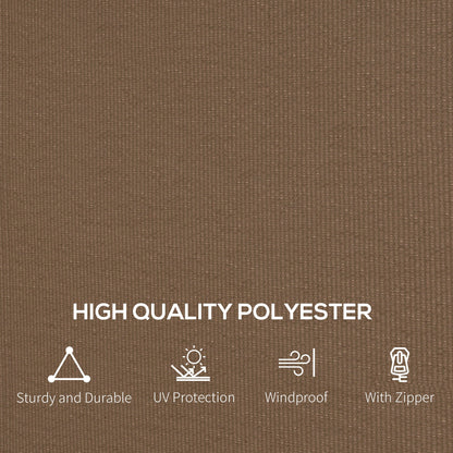 Outsunny 4 Pack Replacement Gazebo Curtains Privacy Panel for Most 3 x 4m Gazebo Canopy Pavillion Outdoor Shelter Sidewalls Accessories Dark Brown