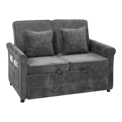HOMCOM 2 Seater Sofa Bed in Grey