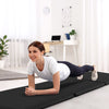 Tri-Fold Folding Exercise Mat with PU Leather Cover-Black