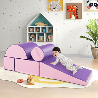 5-Piece Soft Waterproof Kids Climb &amp;amp; Crawl Activity Playset-Purple