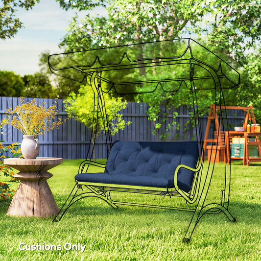 Outsunny 2 Seater Bench Pad in Dark Blue