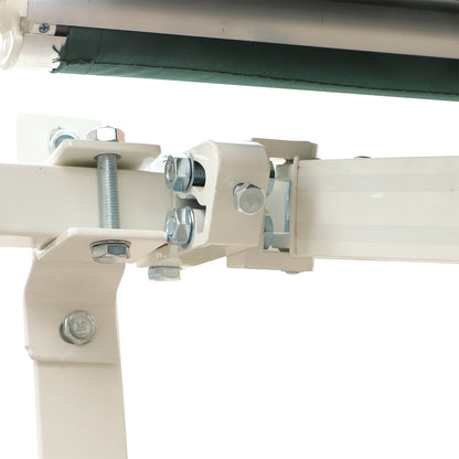 Outsunny Manual Retractable Awning, 3.5x2.5 m-Green