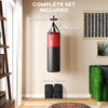 SPORTNOW Unfilled Punching Bag Set with Boxing Bag Bracket, Boxing Gloves, Hand Wraps and 360  Swivel Hook