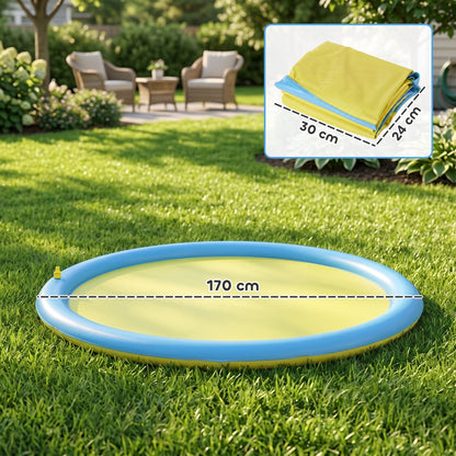 PawHut Dog Splash Pad  for Garden, Patio, Summer Fun, 170 cm