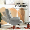 HOMCOM Faux Microfibre Leather Manual Recliner and Footstool Set - Grey