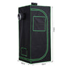 Outsunny Grow Tent Reflective Mylar Hydroponic with Adjustable Vents and Floor Tray for Indoor Plant Growing, 60 x 60 x 140 cm (24.5