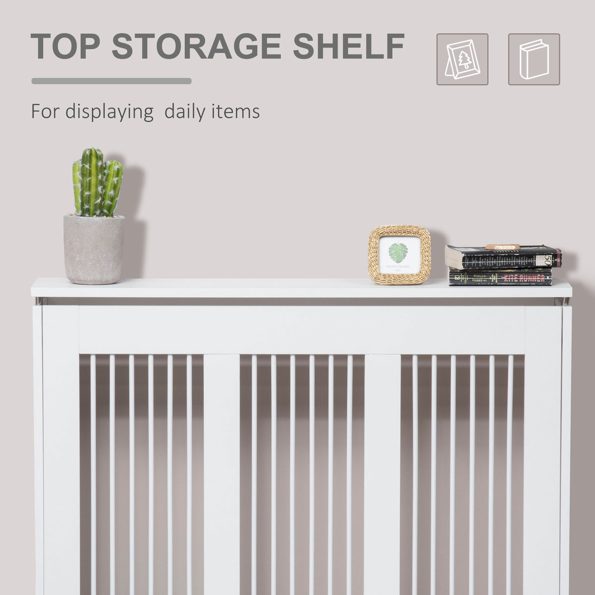 HOMCOM Radiator Cover in White