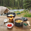 Outsunny Camping Cookware Set, 8-Piece Ultralight Camping Cooking Kit with Anti-Scald Handles, Grey