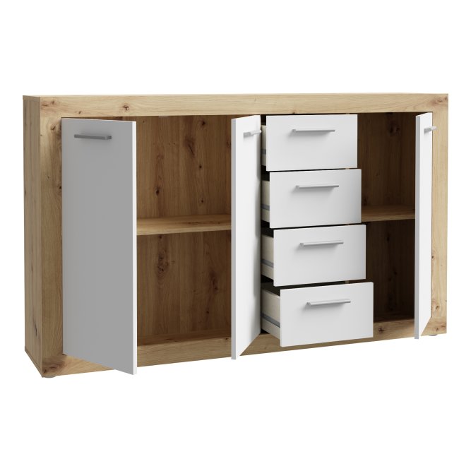 Baccio 153cm 3 Door 4 Drawer Sideboard (BCCK241)