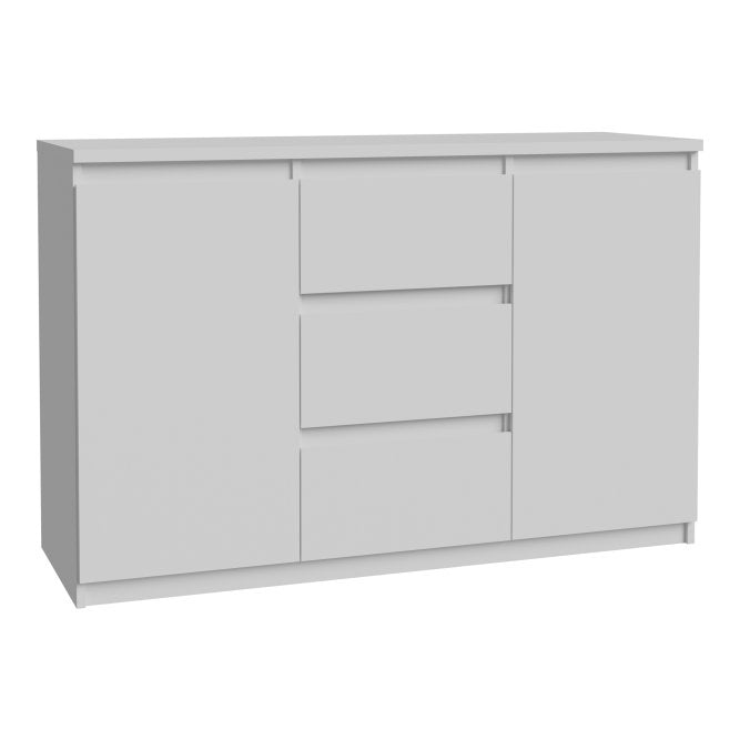 Chelsea 122cm 2 Door 3 Drawer Sideboard (CHLK231) in White