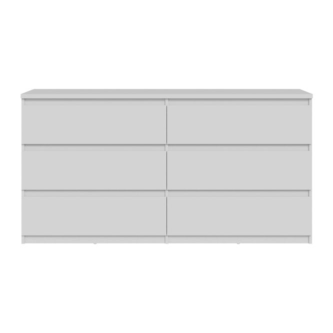 Chelsea 154cm 6 Drawer Chest (CHLK26) in White