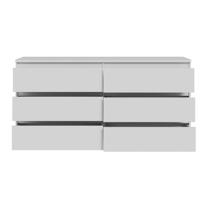 Chelsea 154cm 6 Drawer Chest (CHLK26) in White