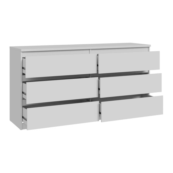 Chelsea 154cm 6 Drawer Chest (CHLK26) in White