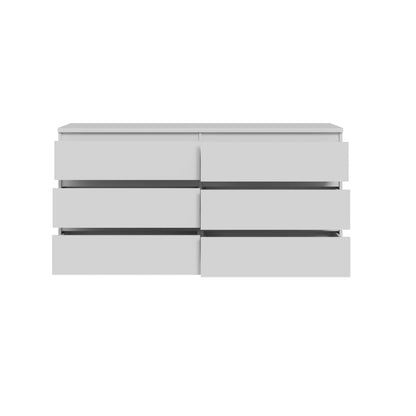 Chelsea 154cm 6 Drawer Chest (CHLK261) in White