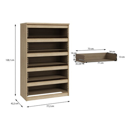 Chelsea 78cm 5 Drawer Chest (CHLK45)