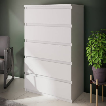 Chelsea 78cm 5 Drawer Chest (CHLK45) in White