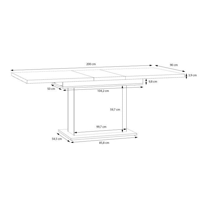 Chikuma Extending Dining Table 160cm in Sand