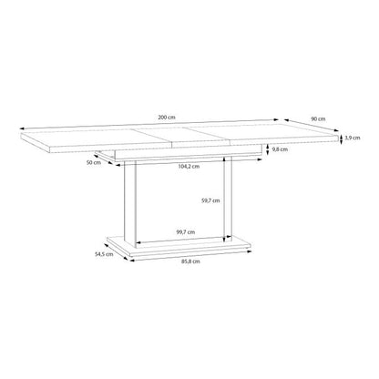 Chikuma Extending Dining Table 160cm in Sand