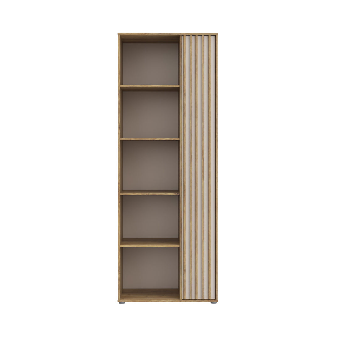 Eliston 74cm Bookcase with Cupboard (EGMR721) in Mauvella Oak and Sand
