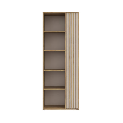 Eliston 74cm Bookcase with Cupboard (EGMR721) in Mauvella Oak and Sand