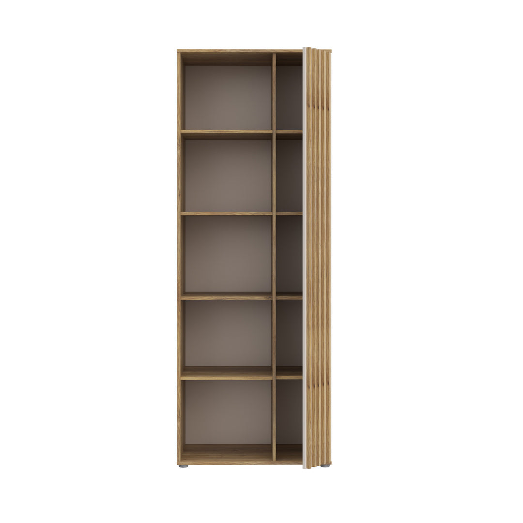 Eliston 74cm Bookcase with Cupboard (EGMR721) in Mauvella Oak and Sand