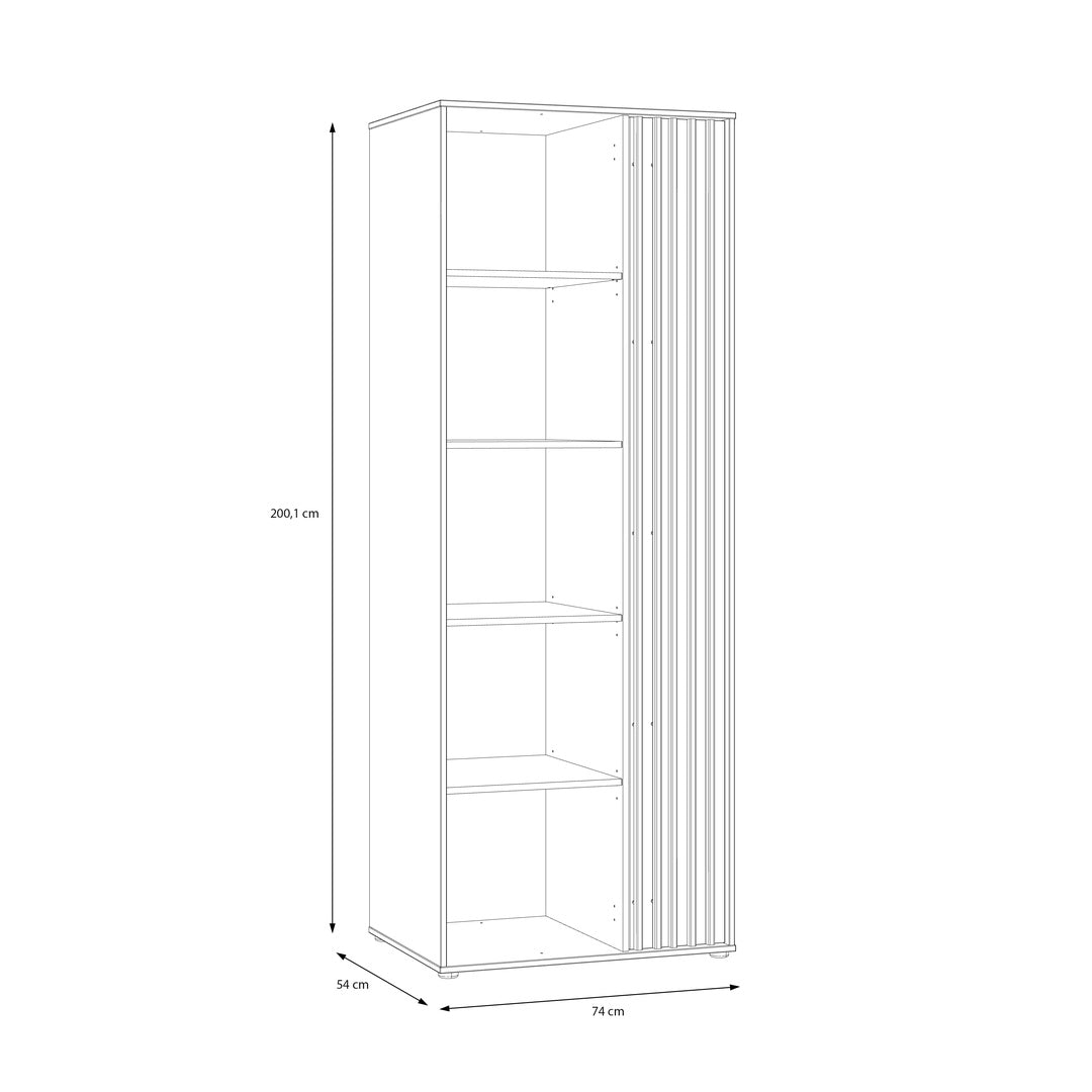 Eliston 74cm Bookcase with Cupboard (EGMR721) in Mauvella Oak and Sand