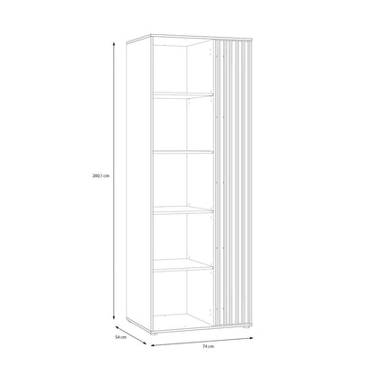 Eliston 74cm Bookcase with Cupboard (EGMR721) in Mauvella Oak and Sand